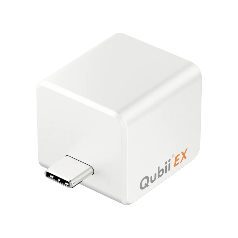 Qubii EX 256GB Type-C接続 PD60W 高速充電  自動バックアップ  パールホワイト MKPQE-W-256