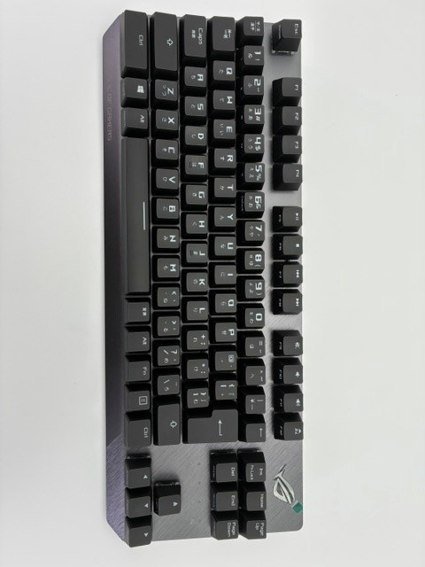 【店頭展示使用品】ASUS ゲーミングキーボード ROG Strix Scope TKL 銀軸 [Black/Gray](30日間保証）