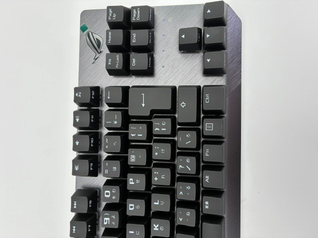 【店頭展示使用品】ASUS ゲーミングキーボード ROG Strix Scope TKL 銀軸 [Black/Gray](30日間保証）