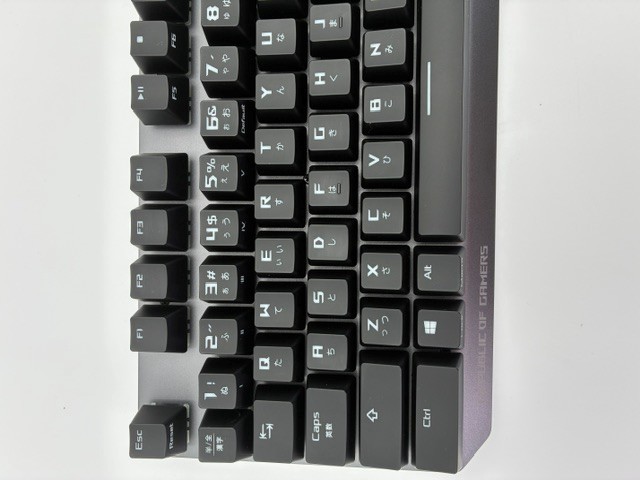 【店頭展示使用品】ASUS ゲーミングキーボード ROG Strix Scope TKL 銀軸 [Black/Gray](30日間保証）