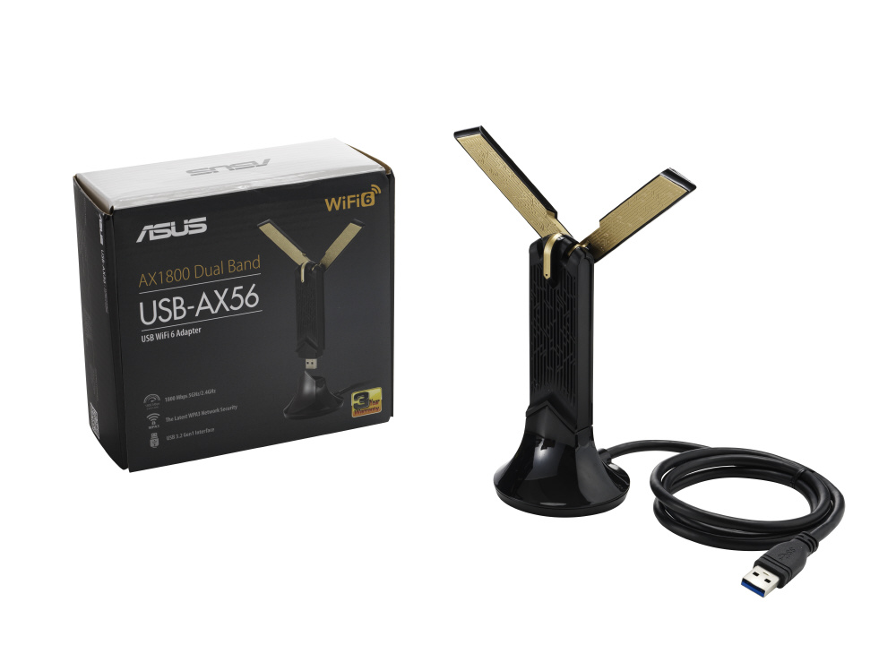 ASUS デュアルバンド対応 USB無線LAN子機 USB-AX56