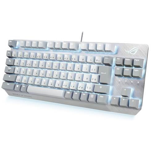 【店頭展示使用品】ASUS ゲーミングキーボード ROG Strix Scope NX TKL Moonlight White 赤軸 [White/Gray](30日間保証）