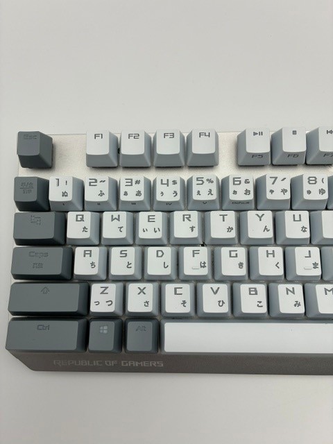 【店頭展示使用品】ASUS ゲーミングキーボード ROG Strix Scope NX TKL Moonlight White 赤軸 [White/Gray](30日間保証）