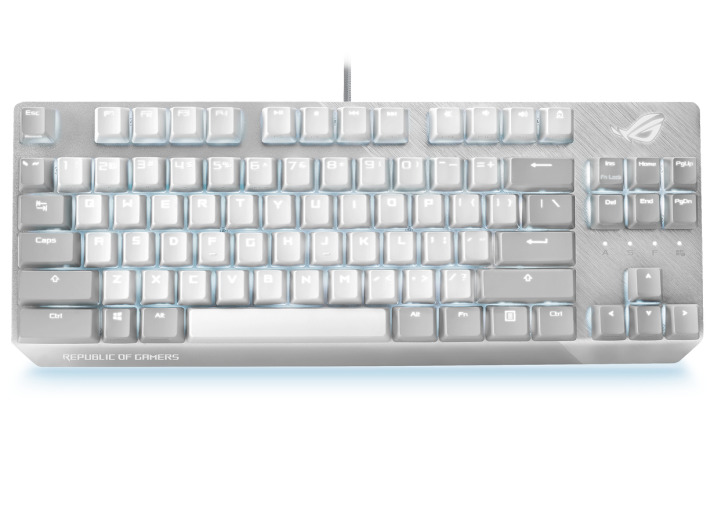 【店頭展示使用品】ASUS ゲーミングキーボード ROG Strix Scope NX TKL Moonlight White 赤軸 [White/Gray](30日間保証）