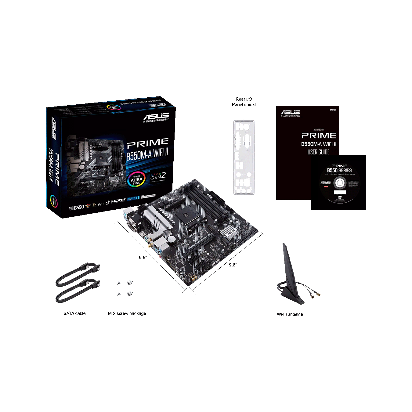 ASUS(エイスース) AMD B550チップセット搭載 AMD AM4 MicroATXマザーボード PRIME B550M-A WIFI II