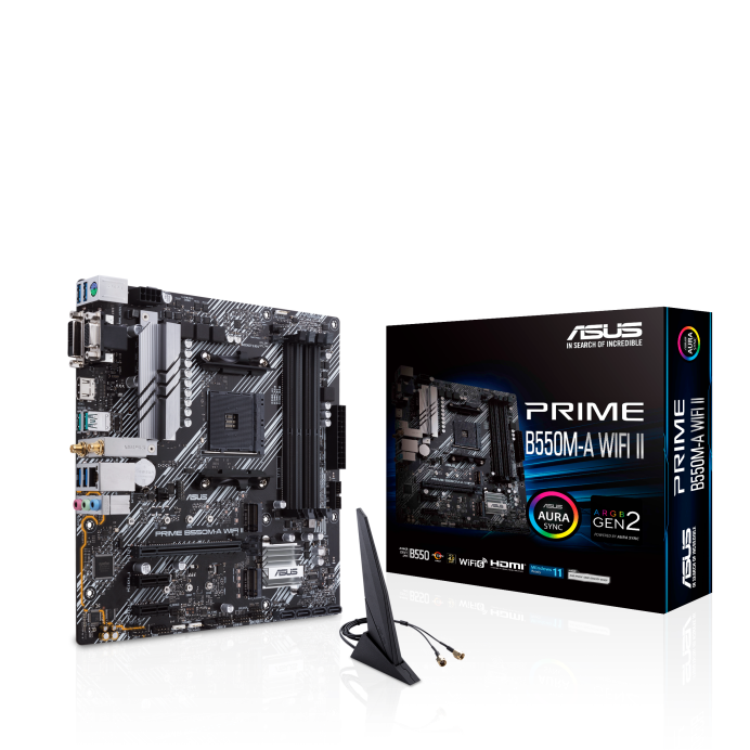 ASUS(エイスース) AMD B550チップセット搭載 AMD AM4 MicroATXマザーボード PRIME B550M-A WIFI II