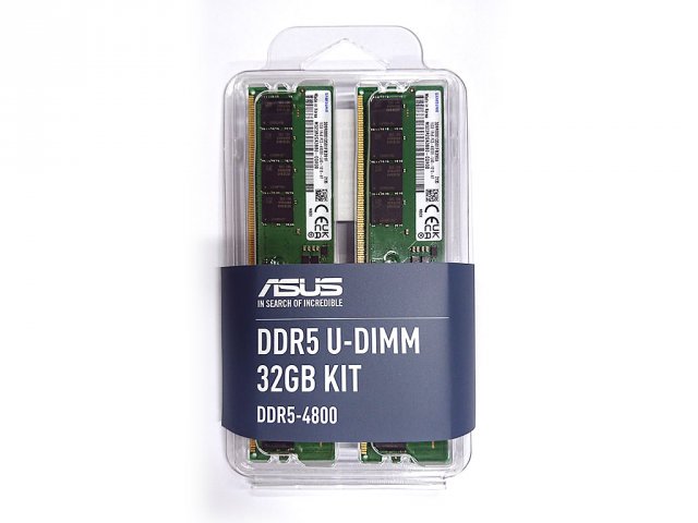ASUS DDR5 UDIMM 32GB KIT［デスクトップ用 / DDR5 SDRAM（288pin） / 32GB(16GB × 2枚組)セット / DDR5-4800 CL40-39-39-77］