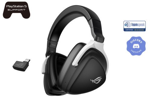ASUS デュアルモード（2.4GHz/Bluetooth）ワイヤレスゲーミングヘッドセット ROG Delta S Wireless