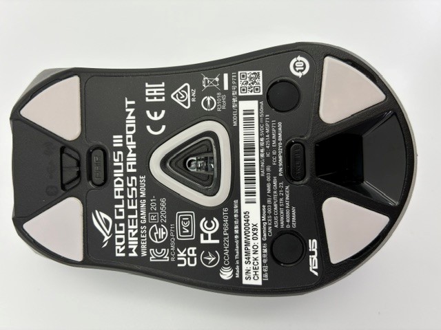 【店頭展示使用品】ASUS ワイヤレスゲーミングマウス-ブラック ROG Gladius III Wireless AimPoint [ROG/GLADIUS/3/WL/AIM/BLK](30日間保証）