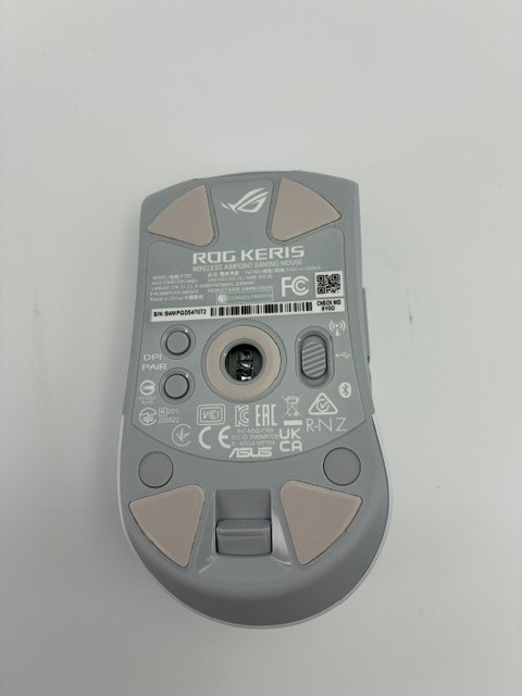 【店頭展示使用品】ASUS ワイヤレスゲーミングマウス-ホワイト ROG Keris Wireless AimPoint [ROG/KERIS/WL/AIMPOINT/WHT](30日間保証）