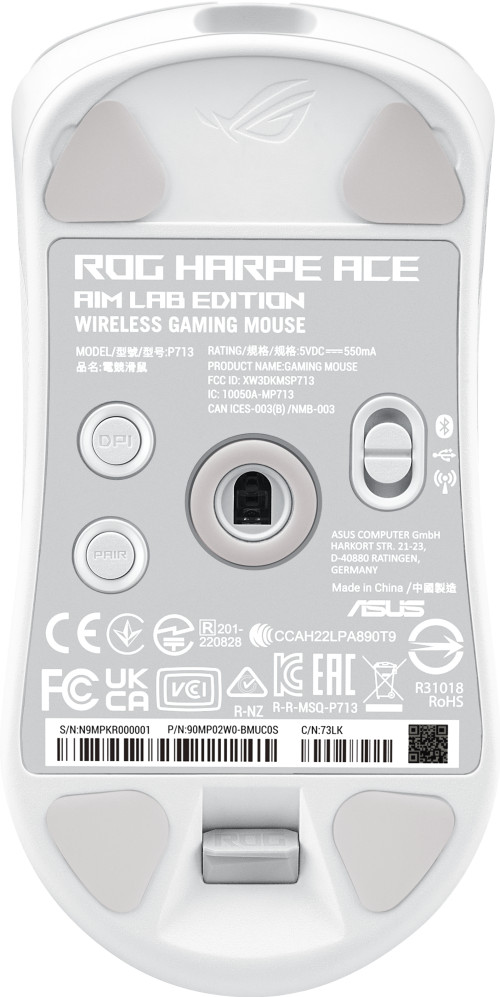 ASUS 軽量54gワイヤレスゲーミングマウス ROG Harpe Ace Aim Lab Edition [White]