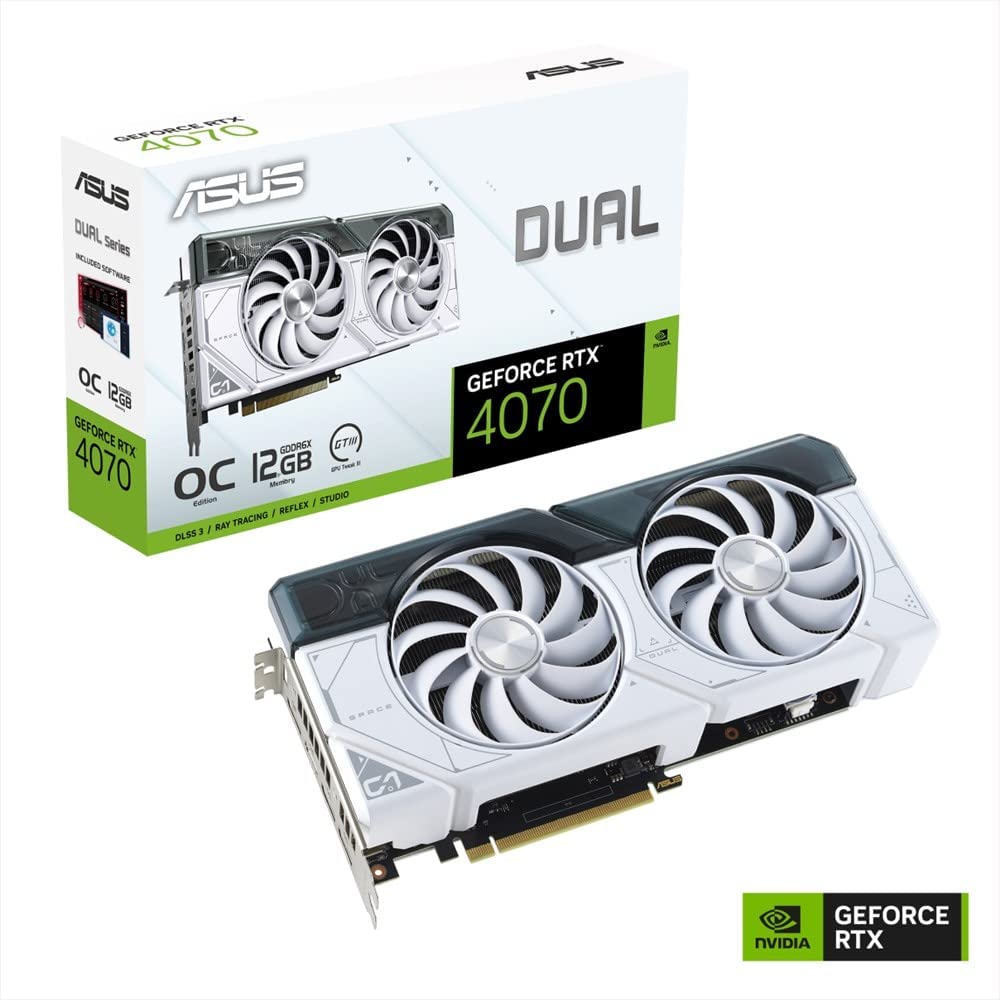 ASUS DUAL-RTX4070-O12G-WHITE [PCIExp 12GB]｜パソコン