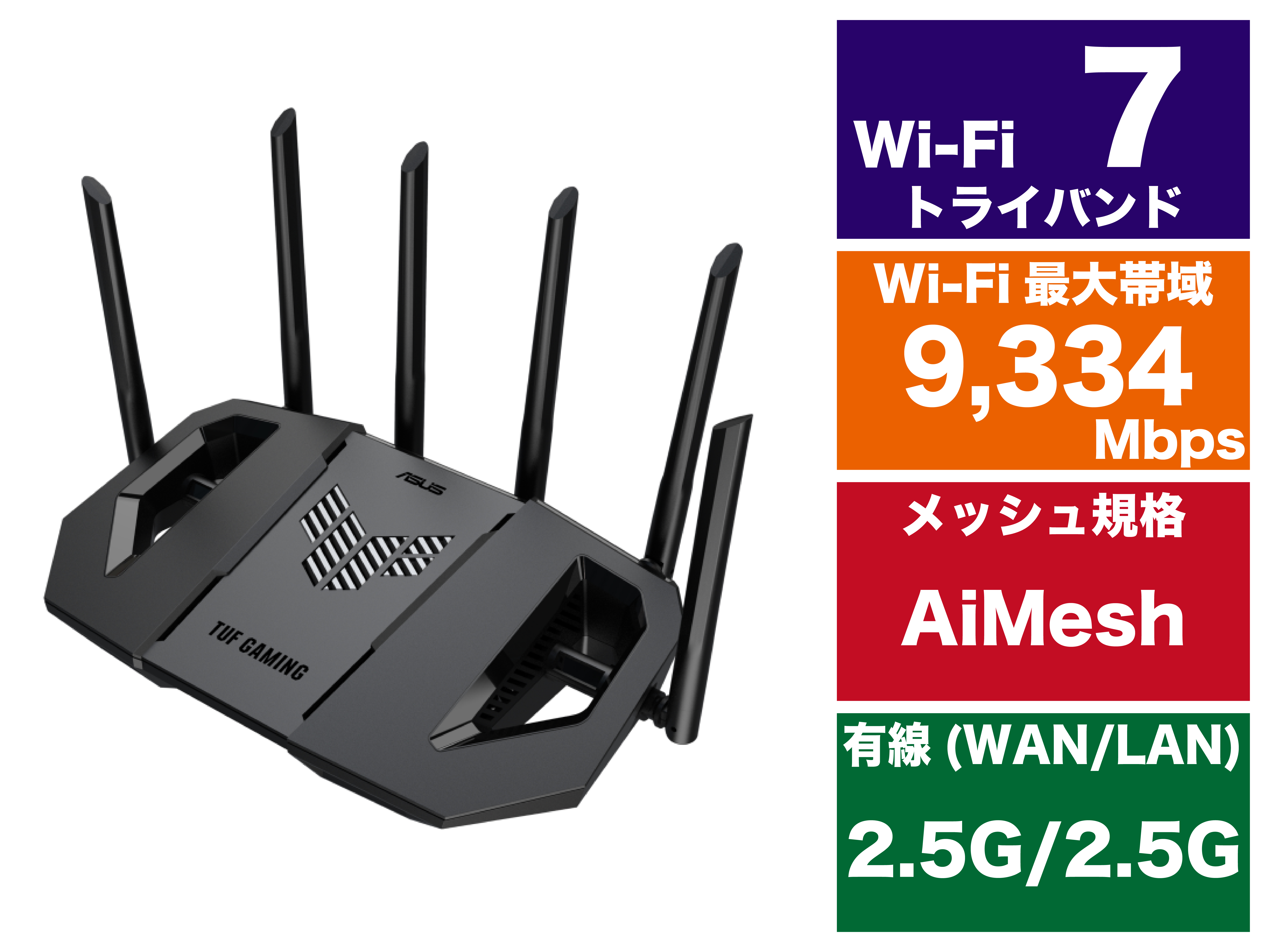 【ゲーミング＆アウトレットセール 8/7 11:00 - 8/17 11:00】【訳あり品】【箱破損】【未開封・未使用】ASUS TUF-BE9400（メーカー保証付き）