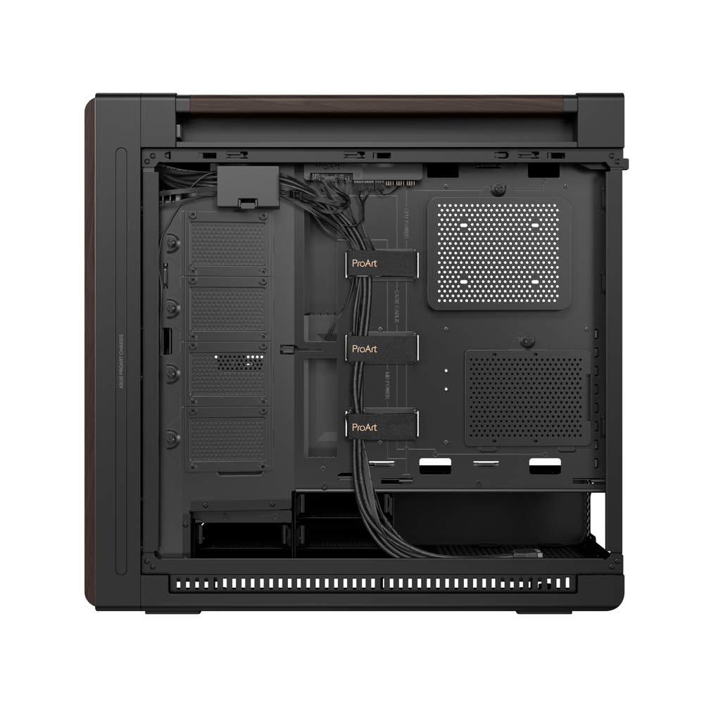 ASUS ProArt PA602 Wood Edition Modern Black - Tempered Glass Panel ミドルタワー PCケース