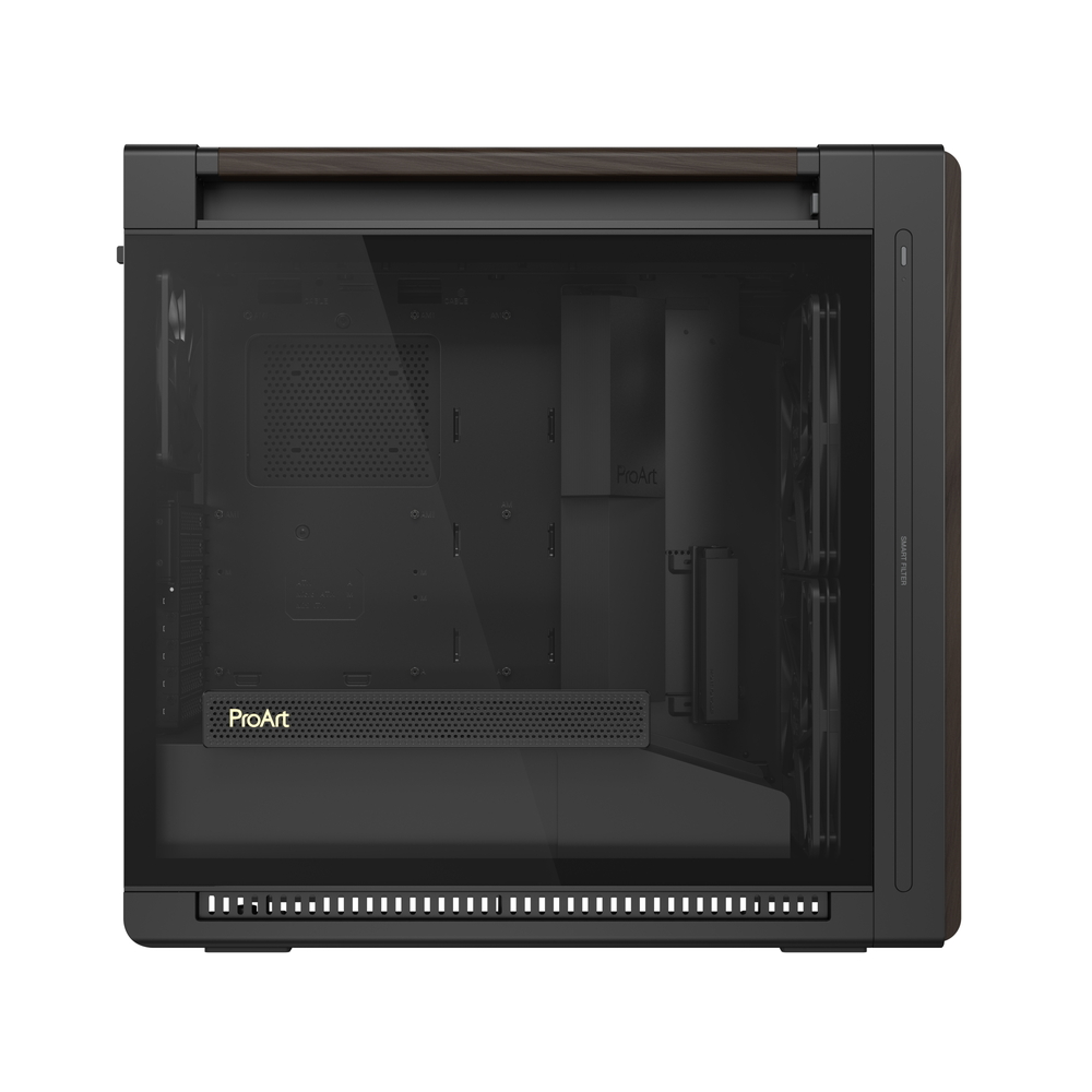 ASUS ProArt PA602 Wood Edition Modern Black - Tempered Glass Panel ミドルタワー PCケース