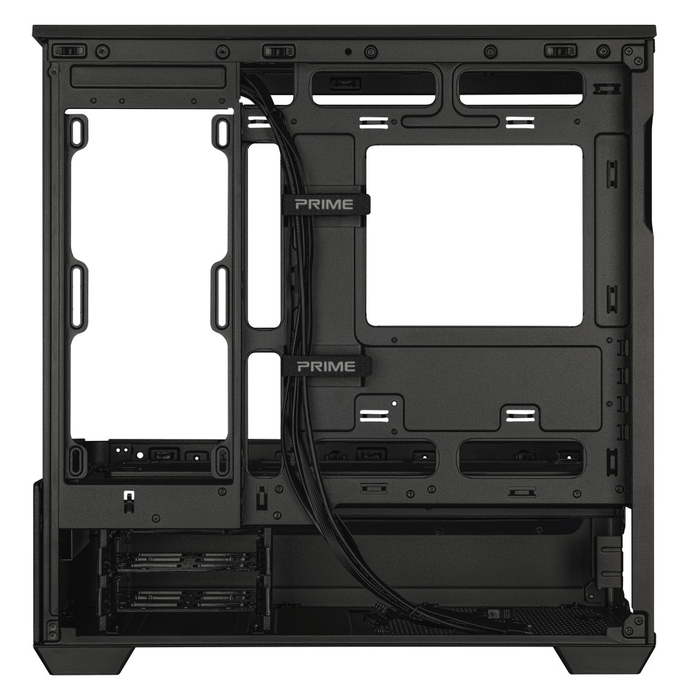 【アウトレット品】ASUS PRIME AP202 TG BLACK ミニタワー ピラーレス PCケース ブラック