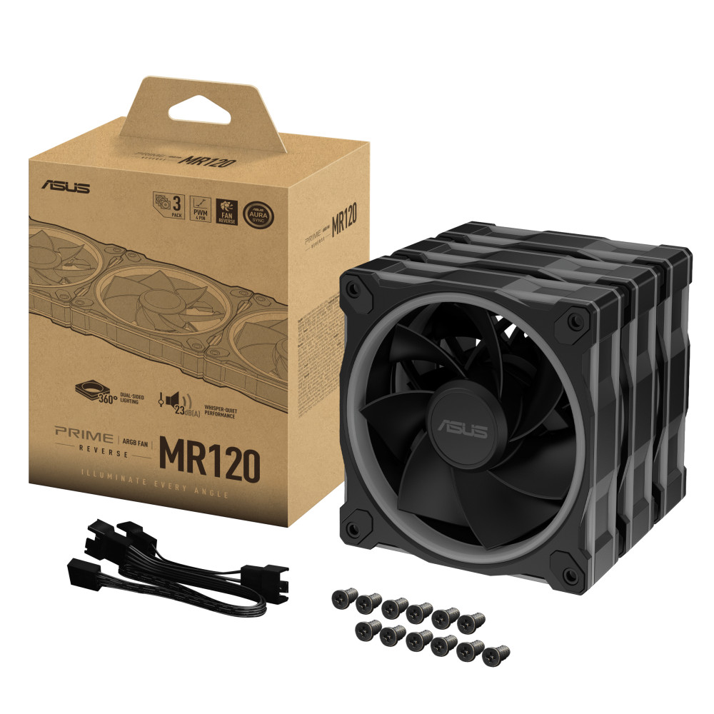 ASUS PRIME MR120 ARGB ﾘﾊﾞｰｽ BK 3P