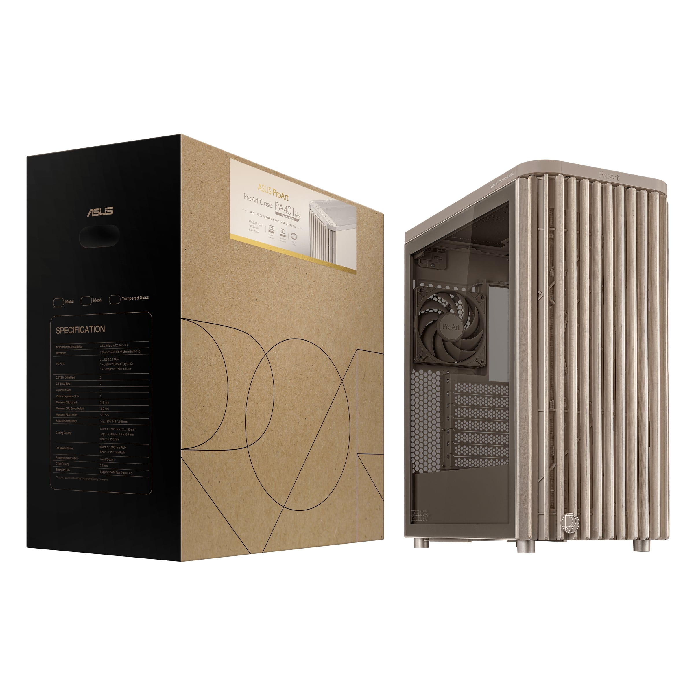 ASUS PROART PA401 WOOD TG PWM BEIGE