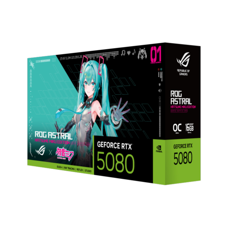 【初音ミク】ASUS ROG Astral GeForce RTX™ 5080 16GB GDDR7 OC HATSUNE MIKU EDITION