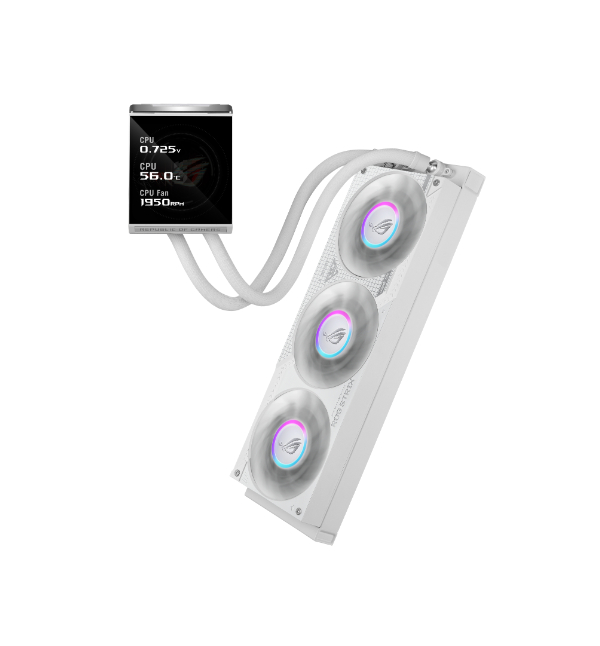 ASUS(エイスース) 360mm 水冷式 CPUクーラー ROG STRIX LC IV 360 ARGB LCD White Edition