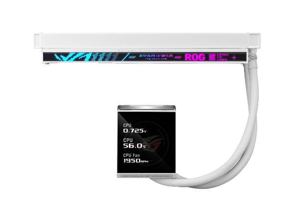 ASUS(エイスース) 360mm 水冷式 CPUクーラー ROG STRIX LC IV 360 ARGB LCD White Edition