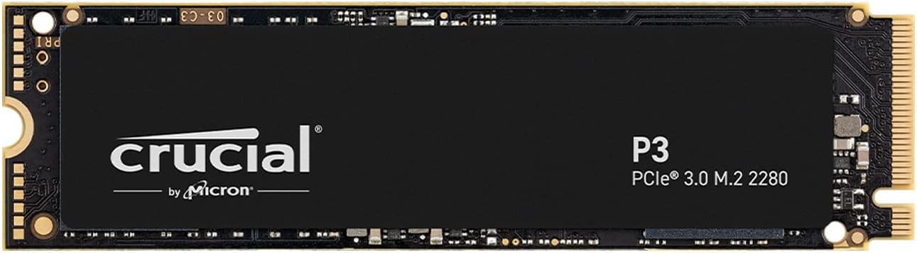 Crucial CT500P3SSD8JP [ P3 500GB 3D NAND NVMe PCIe3.0 M.2 SSD 最大3500MB/秒 メーカー5年保証 ]