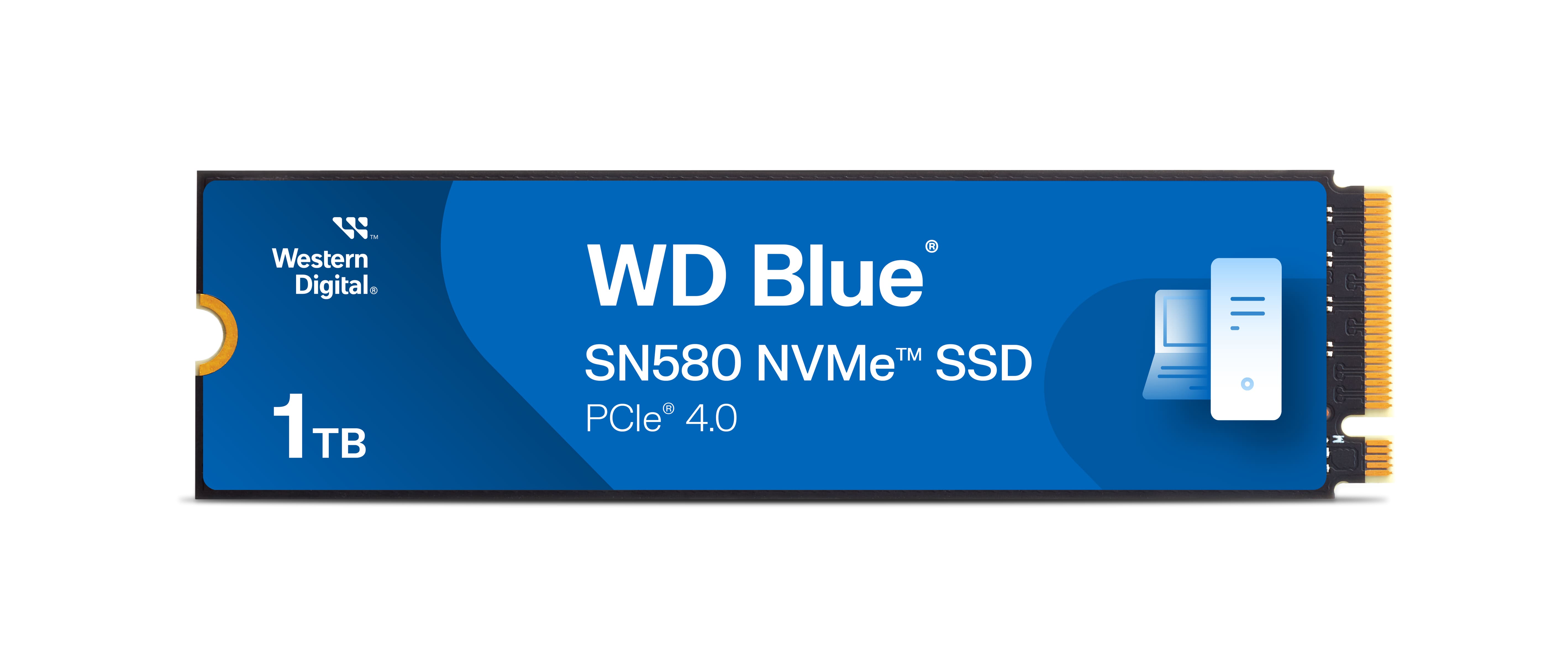 Western Digital ウエスタンデジタル WDS100T3B0E [ WD Blue M.2 SSD 内蔵 1TB NVMe Pcle Gen4 x4 (読取り最大 4150MB/s 書込み最大 4150MB/s ) ノート PC メーカー保証5年 ] SN580