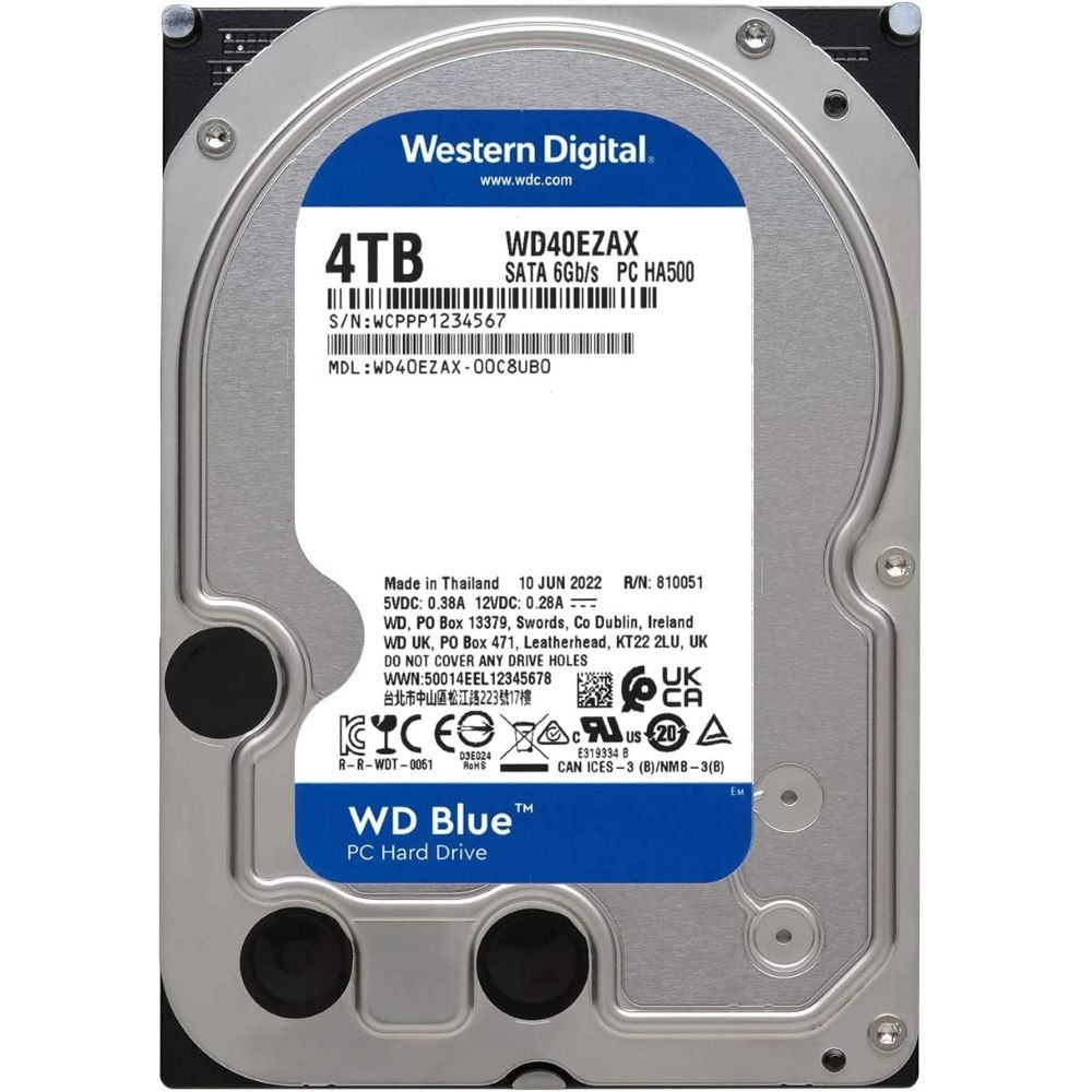 WD40EZAX WESTERN DIGITAL WD Blue 3.5インチ内蔵 HDD (4TB 5400)