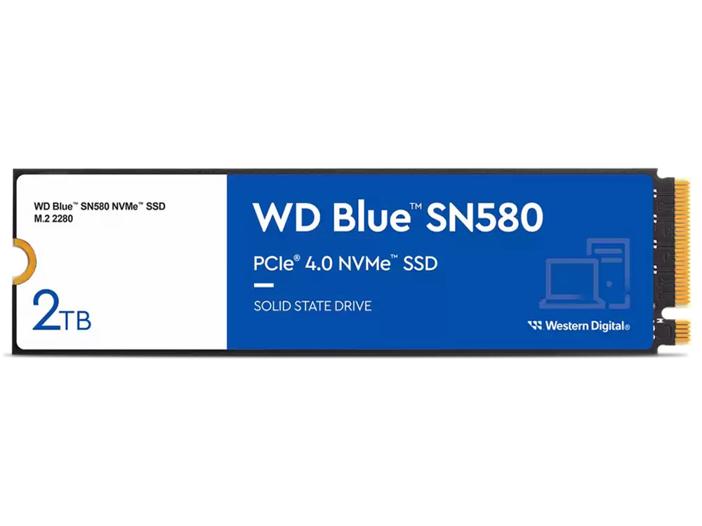 Western Digital ウエスタンデジタル WDS200T3B0E [ WD Blue M.2 SSD 内蔵 2TB NVMe Pcle Gen4 x4 (読取り最大 4150MB/s 書込み最大 4150MB/s ) ノート PC メーカー保証5年 ] SN580