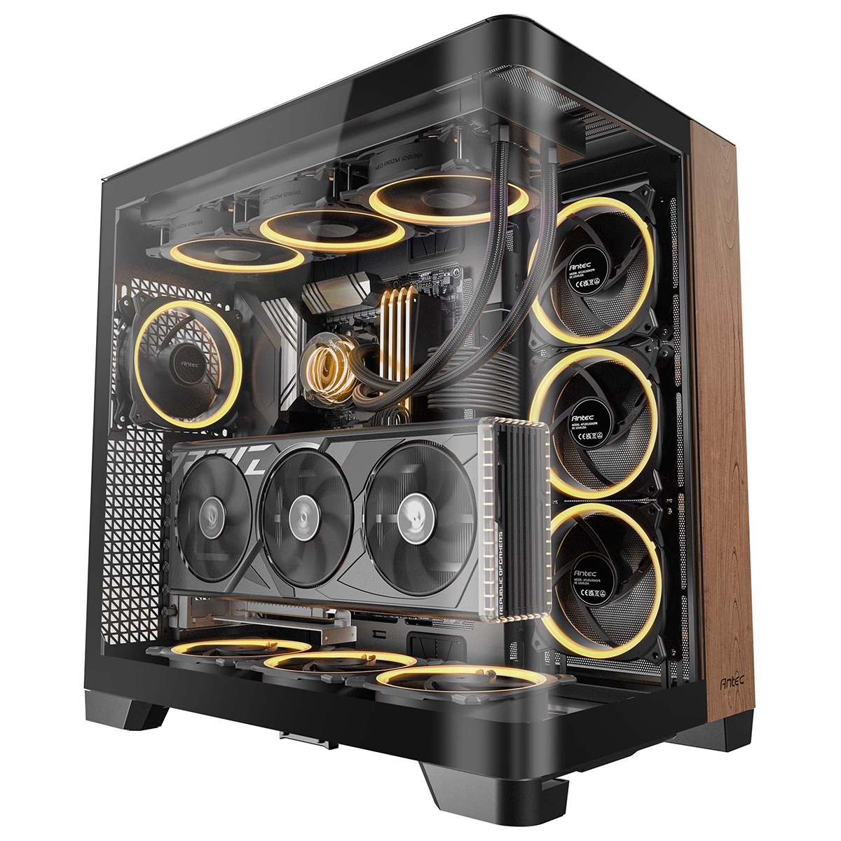 【訳あり品】【箱破損】【未開封・未使用】ANTEC C8 Curve Wood（メーカー保証付き）