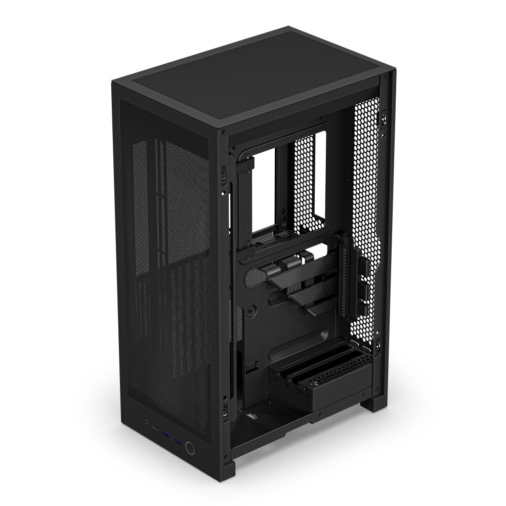 NZXT H2FLOW 縦型コンパクト mini-ITX PCケース CI-H21FB-01