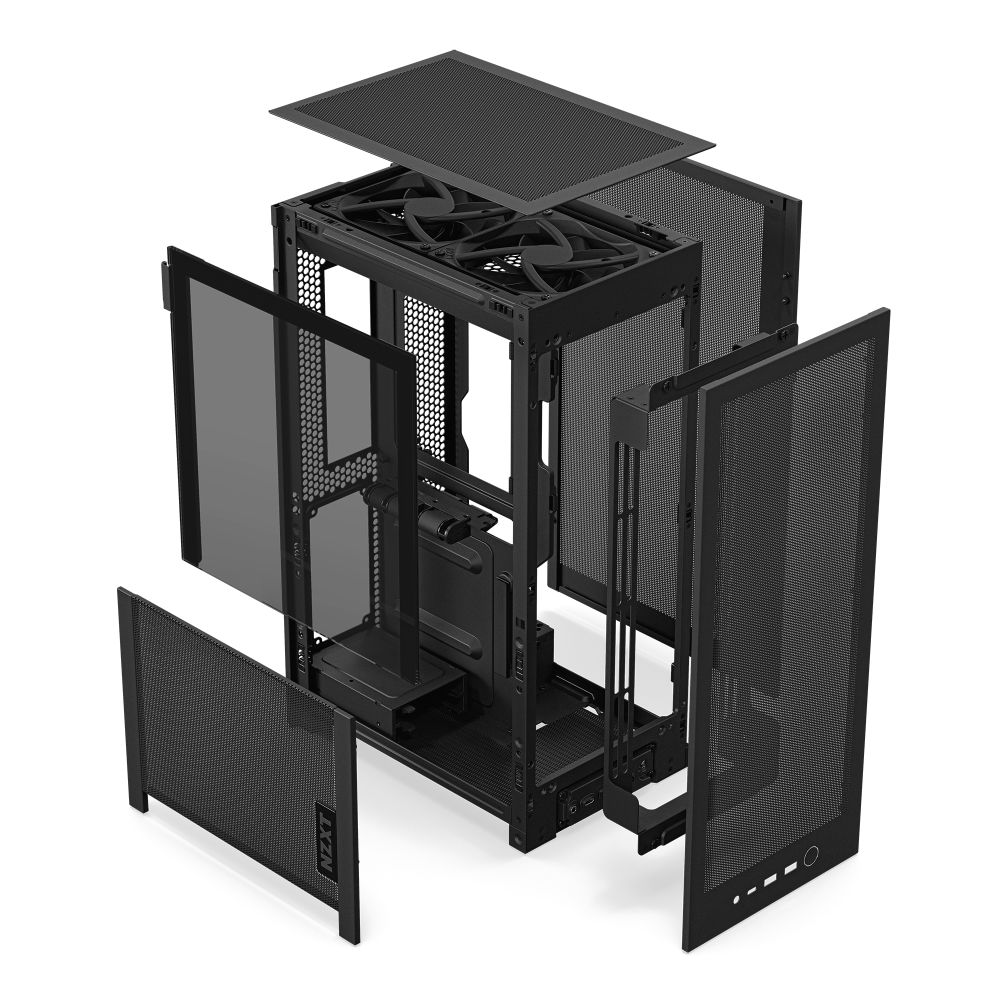 NZXT H2FLOW 縦型コンパクト mini-ITX PCケース CI-H21FB-01