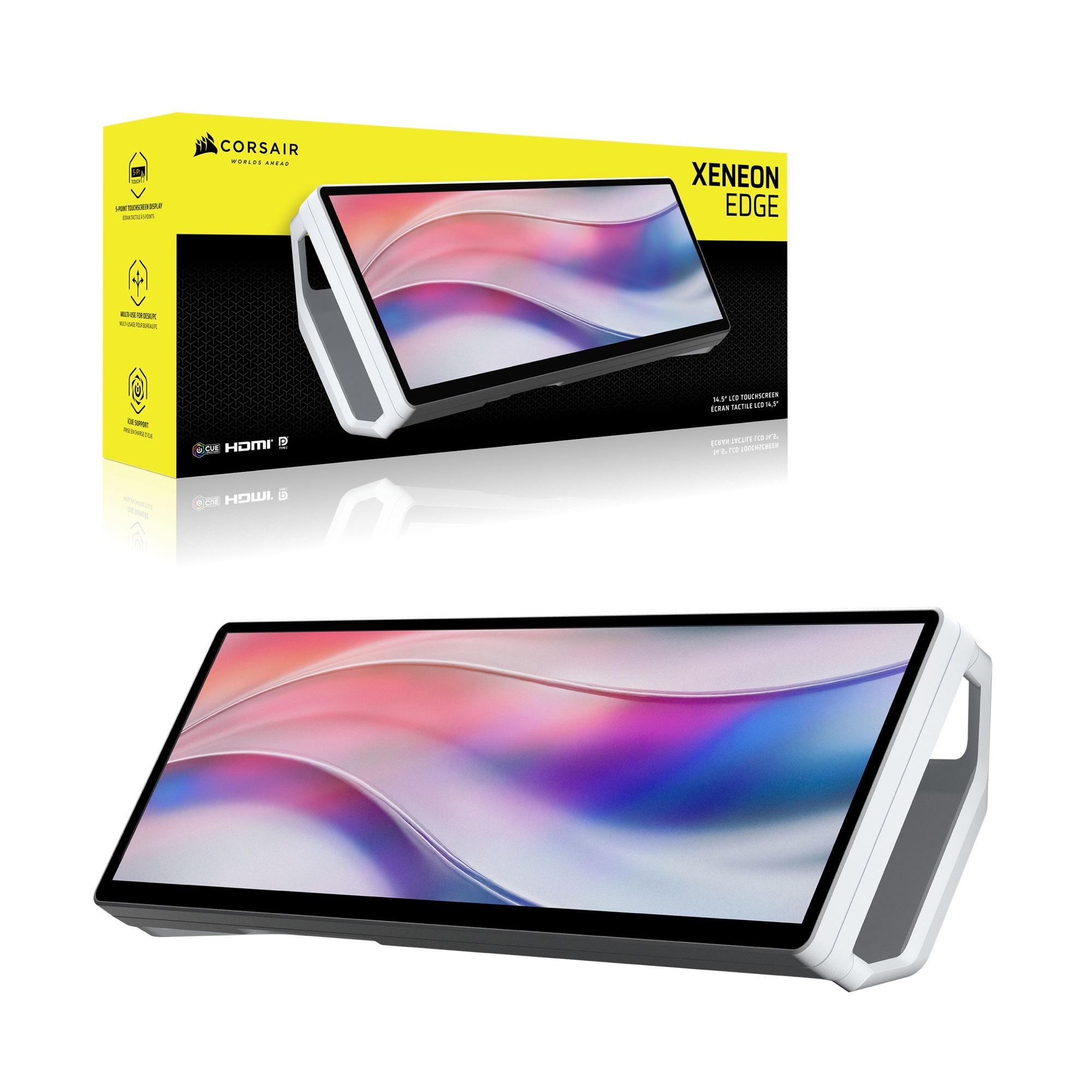 【予約受付中3月26日発売】Corsair XENEON EDGE 14.5 LCD Touchscreen ホワイト [CC-9011311-WW]