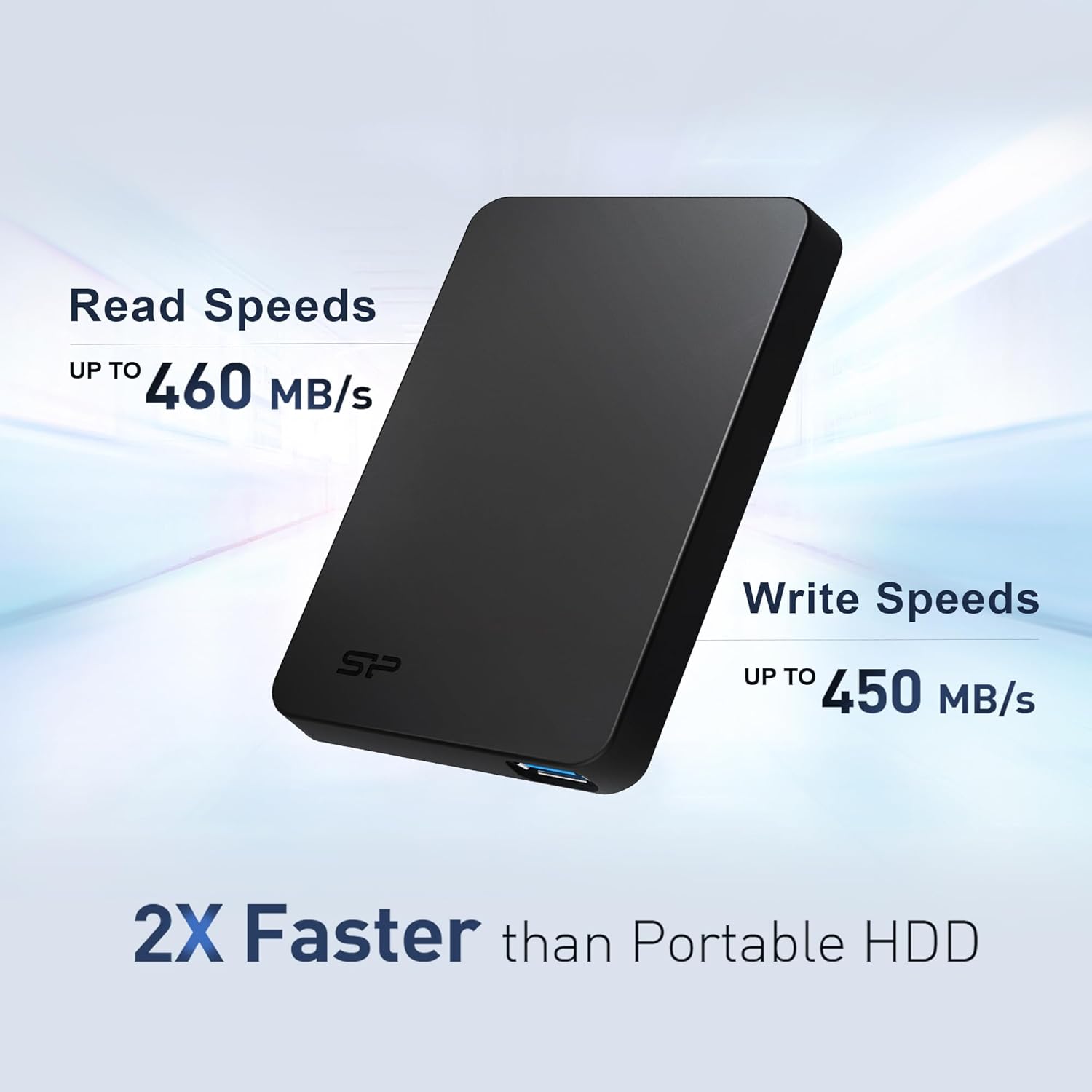 Silicon Power 外付けSSD 2TB USB 3.2 Gen 1 Type-A メーカー3年限定保証 Type-A to USB Type-C コネクター付属[SP020TBPSDS05SAKTC]