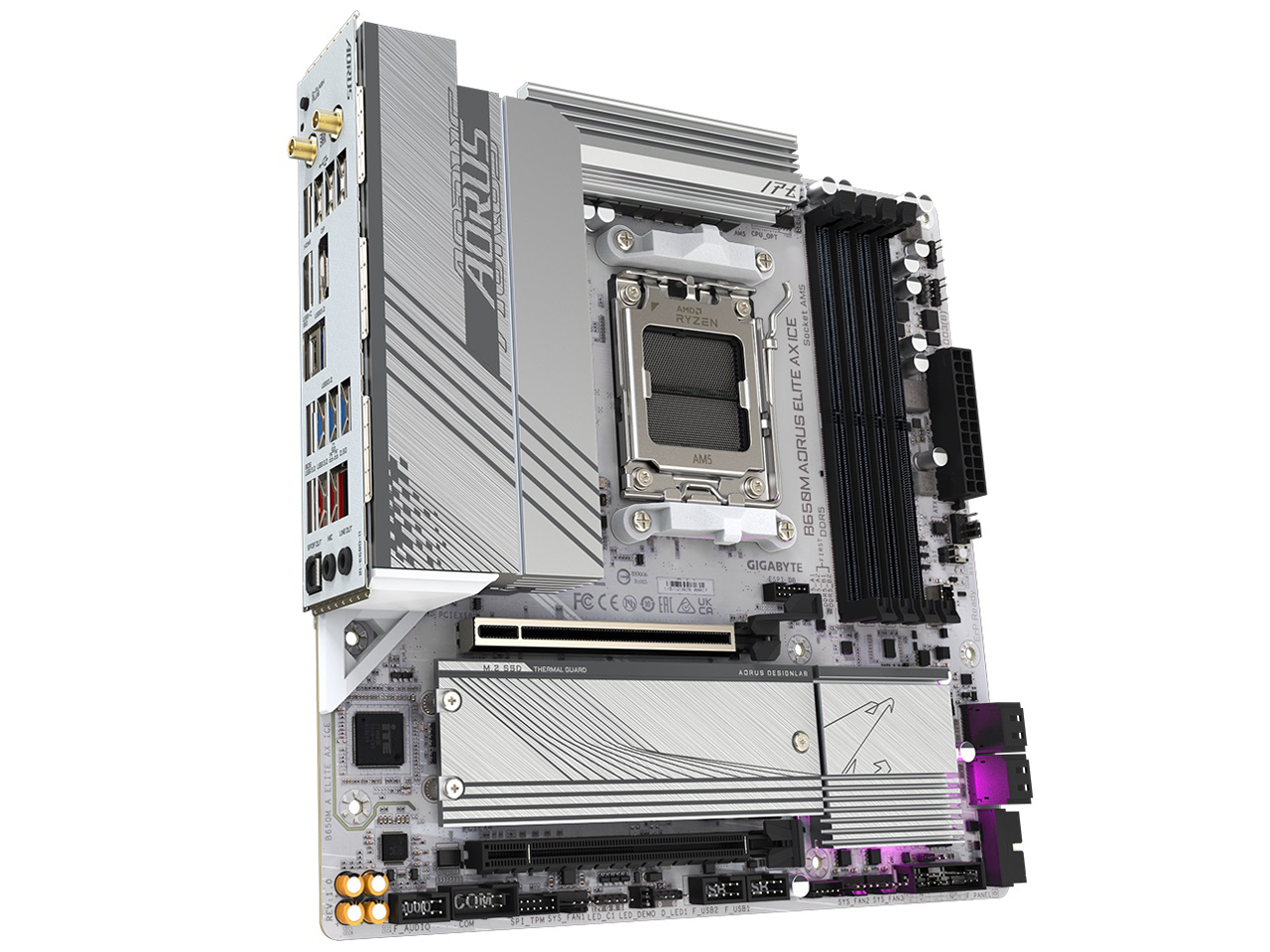 マザーボード B650M AORUS ELITE AX ICE + Ryzen 5 8600G マザーボード(Socket AM5) B650M AORUS ELITE AX ICE ［MicroATX