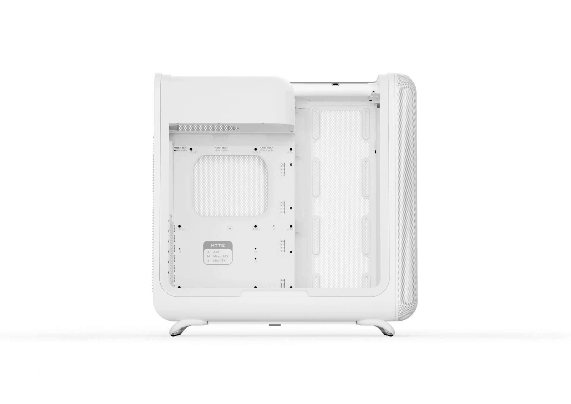 HYTE 曲面ガラス搭載 ラウンドデザインE-ATX対応PCケース X50 SNOW WHITE