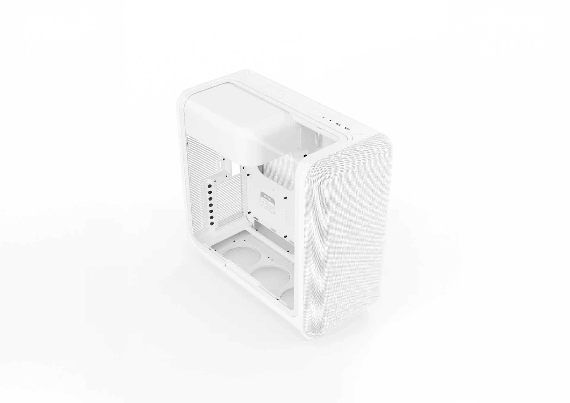 HYTE 曲面ガラス搭載 ラウンドデザインE-ATX対応PCケース X50 SNOW WHITE