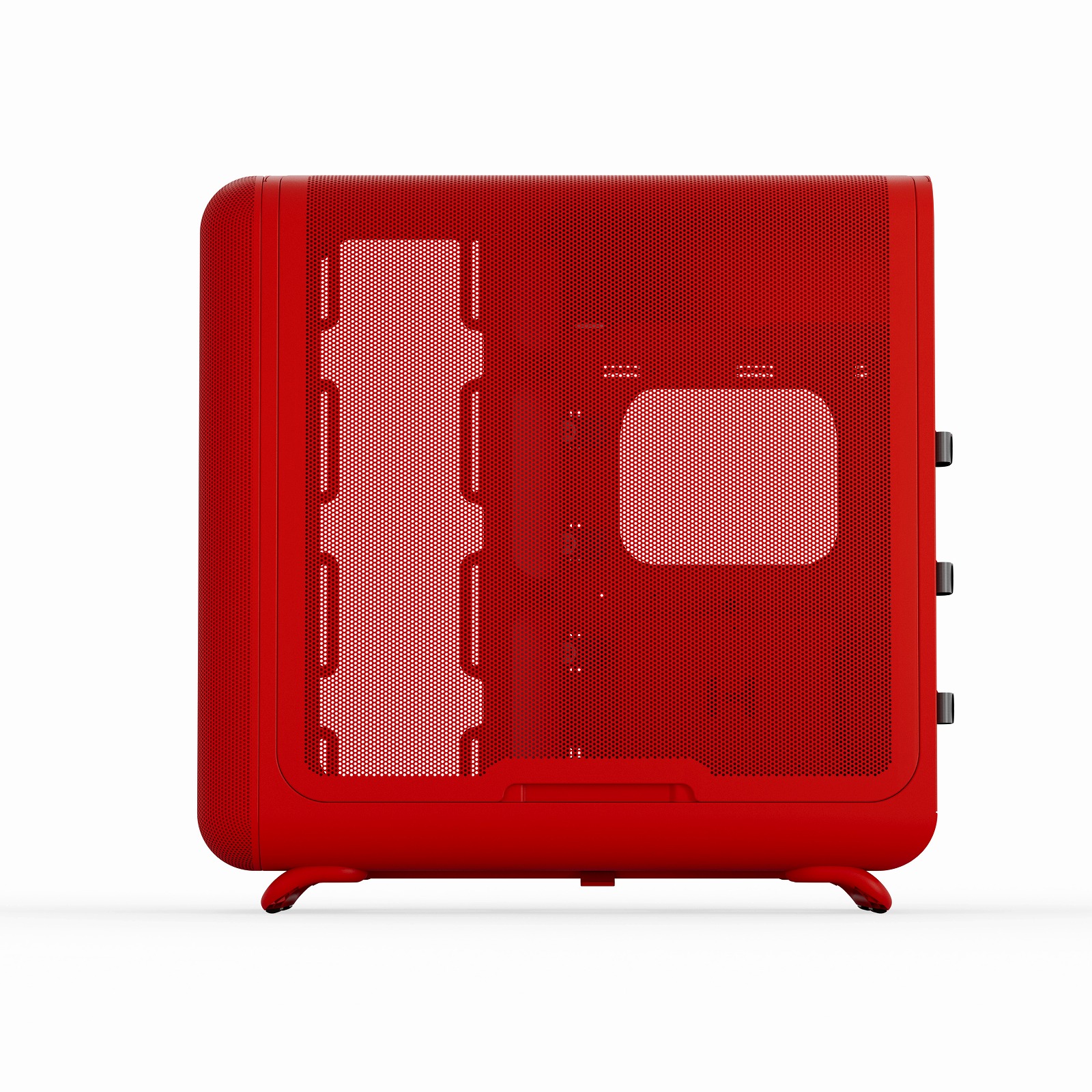 【お取り寄せ】HYTE(ハイト) ラウンドデザイン ミドルタワー PCケース X50 Cherry レッド