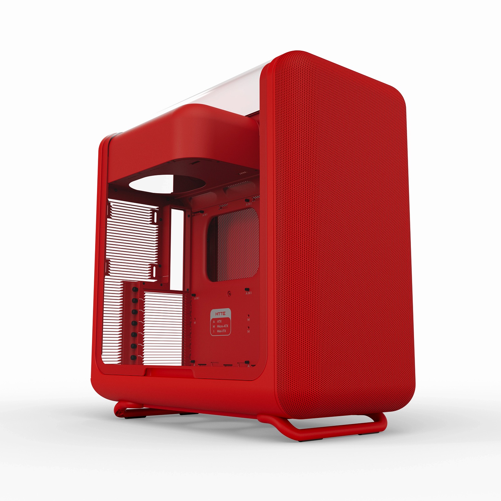 【お取り寄せ】HYTE(ハイト) ラウンドデザイン ミドルタワー PCケース X50 Cherry レッド