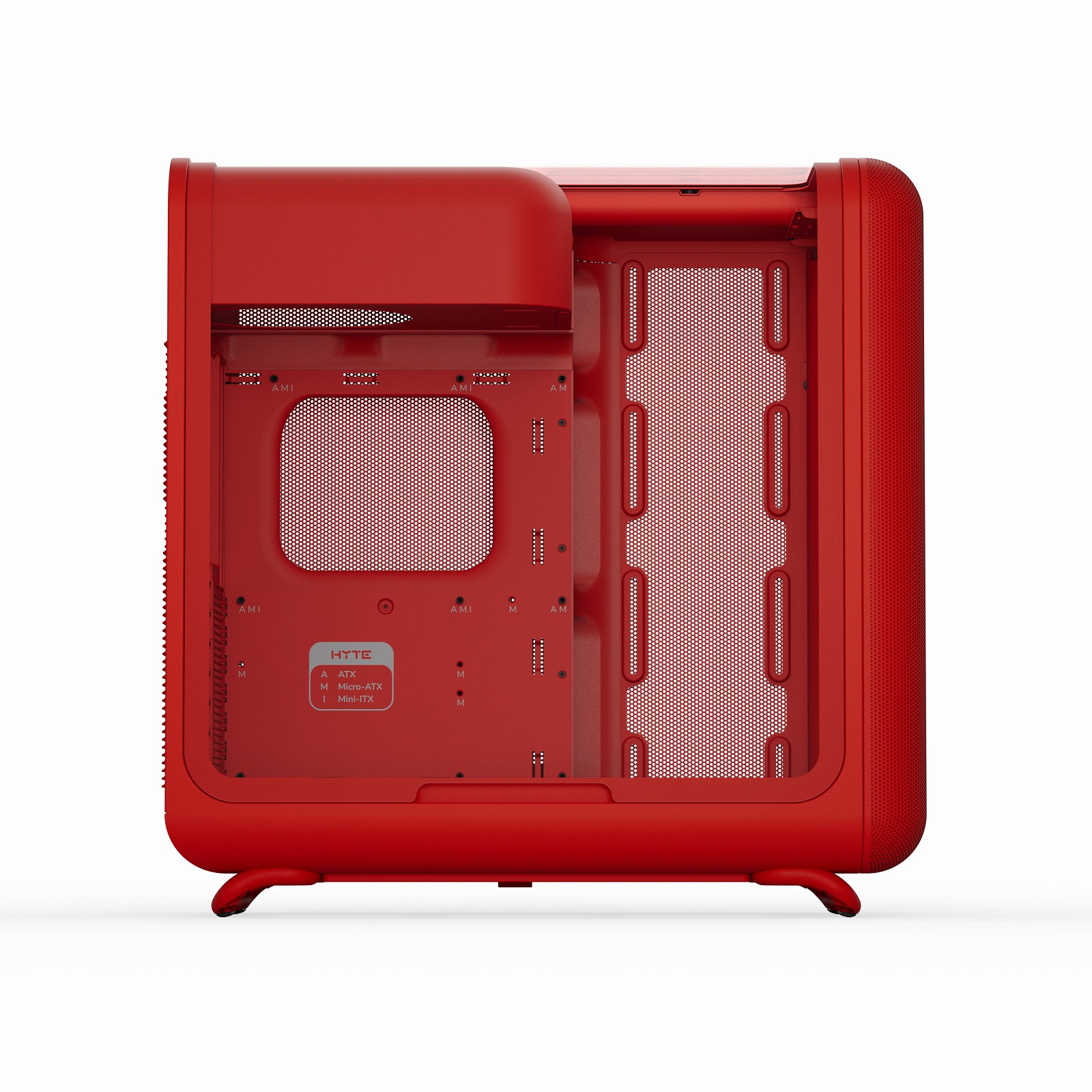 【お取り寄せ】HYTE(ハイト) ラウンドデザイン ミドルタワー PCケース X50 Cherry レッド