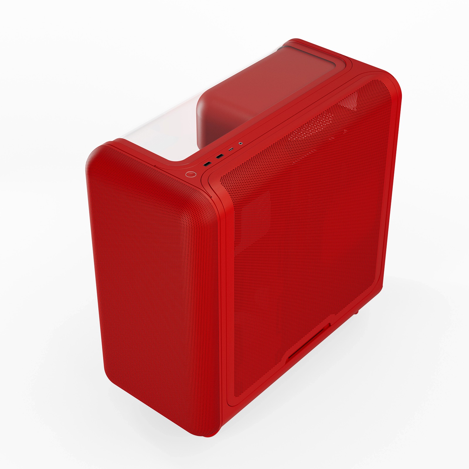 【お取り寄せ】HYTE(ハイト) ラウンドデザイン ミドルタワー PCケース X50 Cherry レッド