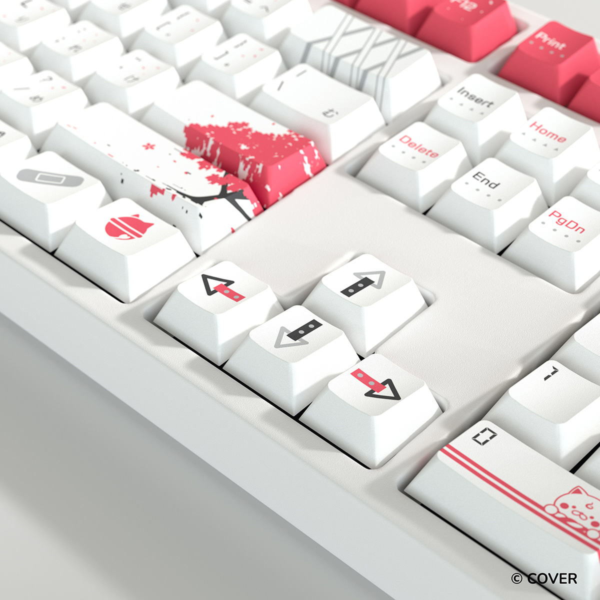 [予約商品][2026年秋頃以降出荷予定]ホロライブ所属「さくらみこ」コラボ限定キーキャップ＆マウスパッドHYTE Sakura Miko Keycap + Mouse Pad White(ランヤード付（首掛けストラップ）)