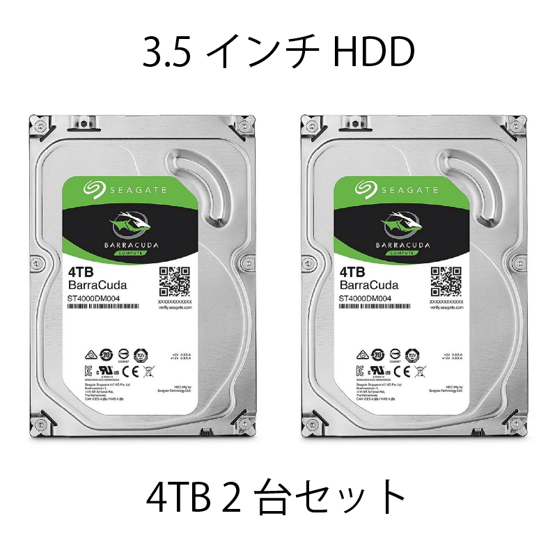 【PC DEPOTオリジナルセット】Seagate 4TB HDD 2台セット