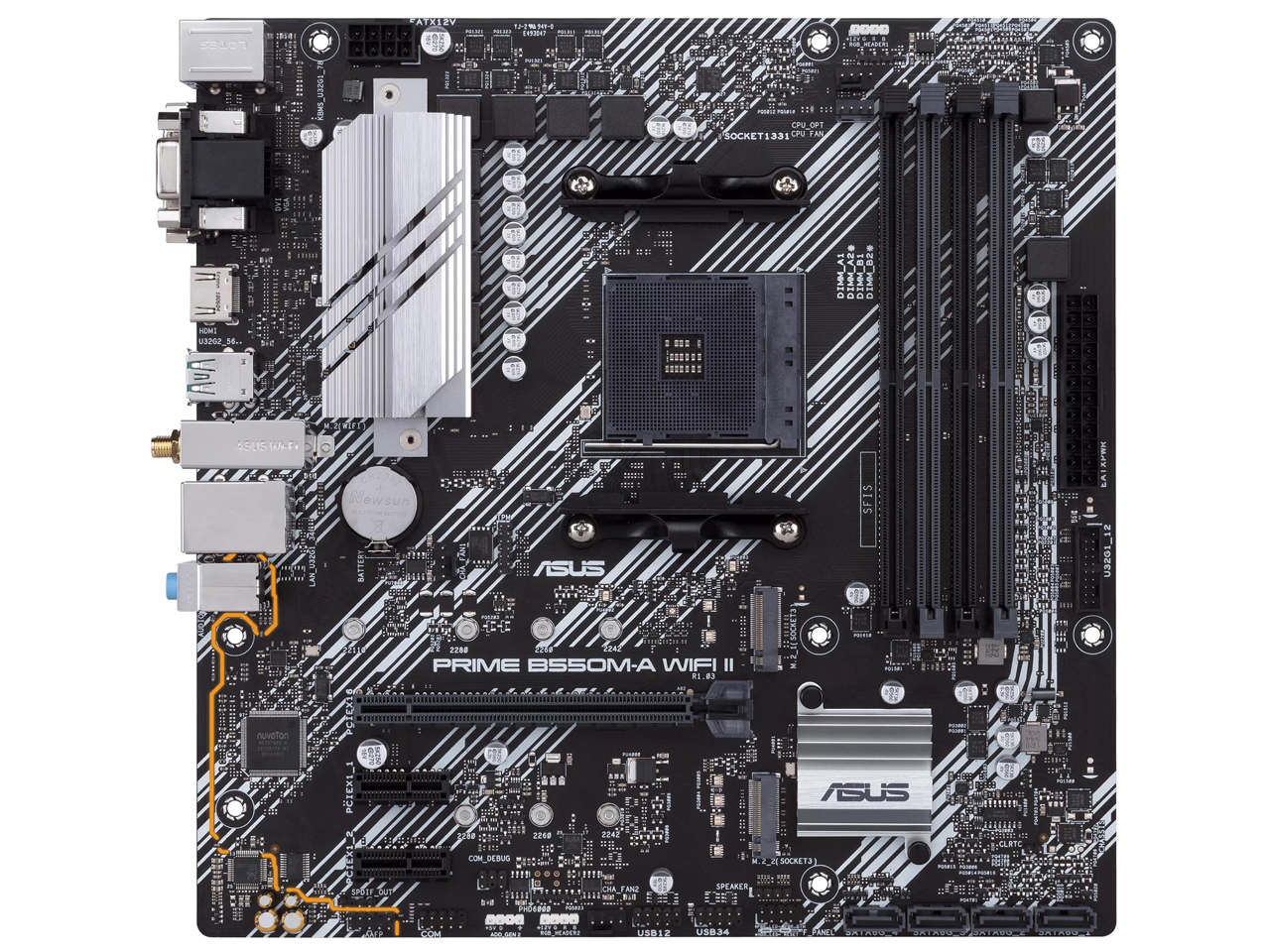 ゲーミングPC AMD Ryzen7 5700X/RX 9060 XT/16GB/1TB/WiFi 6/1年保証【BTO PC】