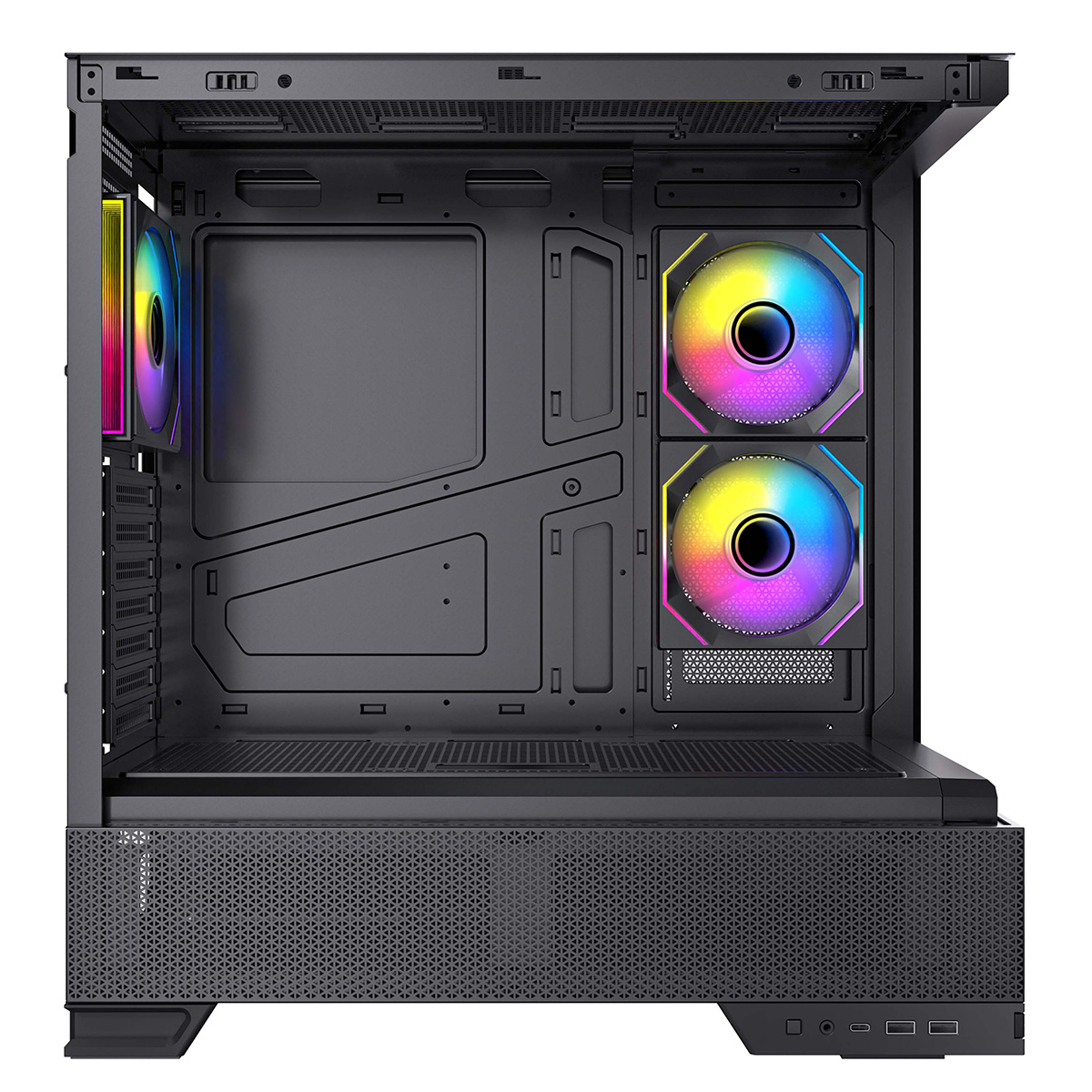 【ジャンク品】Okinos Aqua 6 Infinity ミドルタワー ピラーレス PCケース ブラック