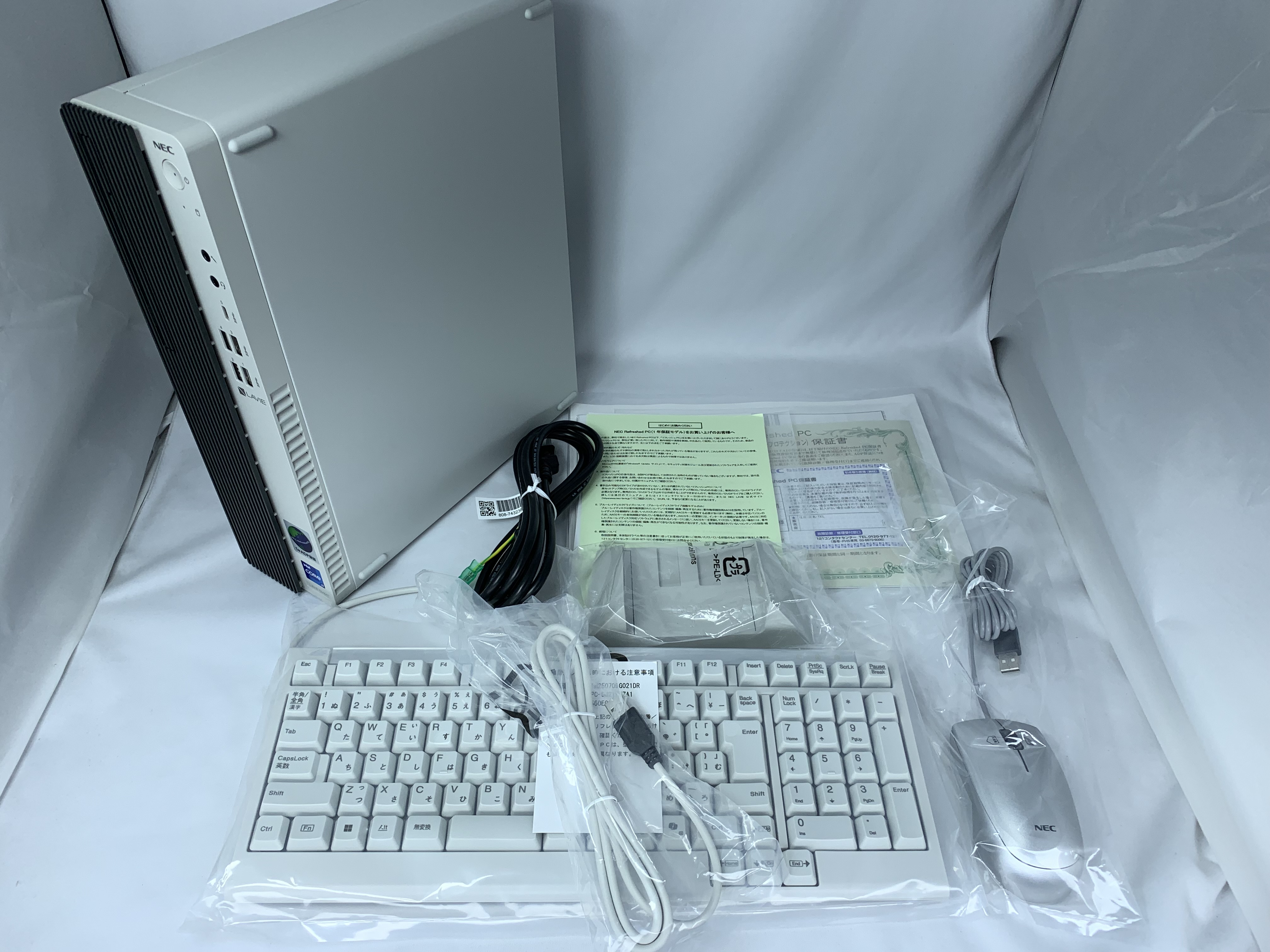 【中古：Sランク】NECリフレッシュPC 2025年春モデル Office付 デスクトップ　PC-GJ218ZZA1【１年保証付き】