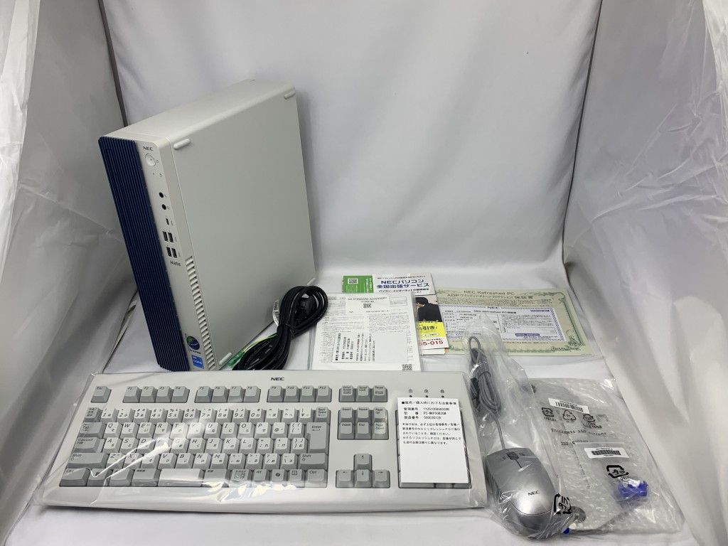 【中古：Sランク】NECリフレッシュPC 2025年春モデル PC-MKP50BZGM　Office付 デスクトップ【１年保証付き】