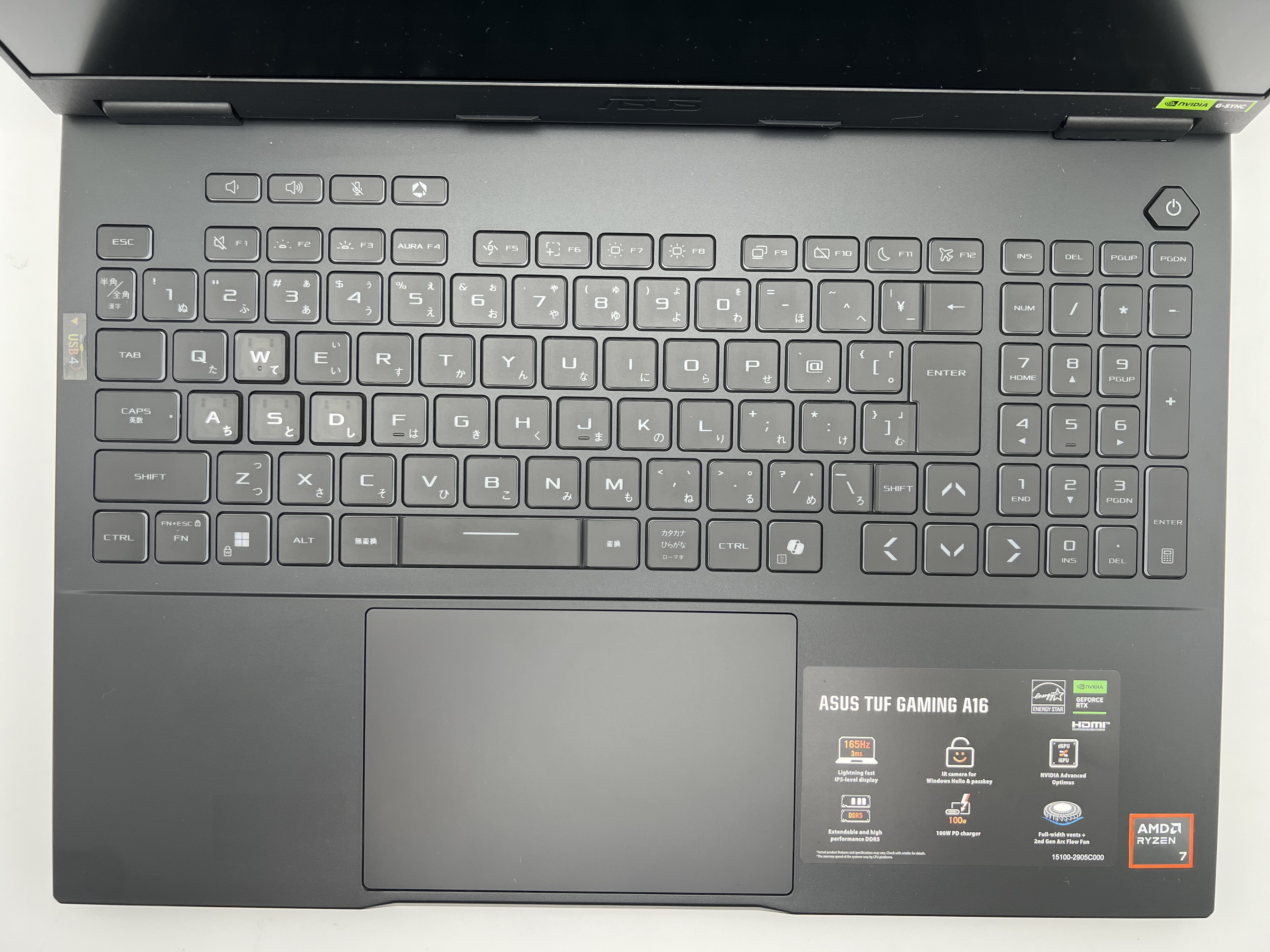 【アウトレット】ASUS TUF Gaming A16 FA608UM FA608UM-R7R5060 [イェーガーグレー]