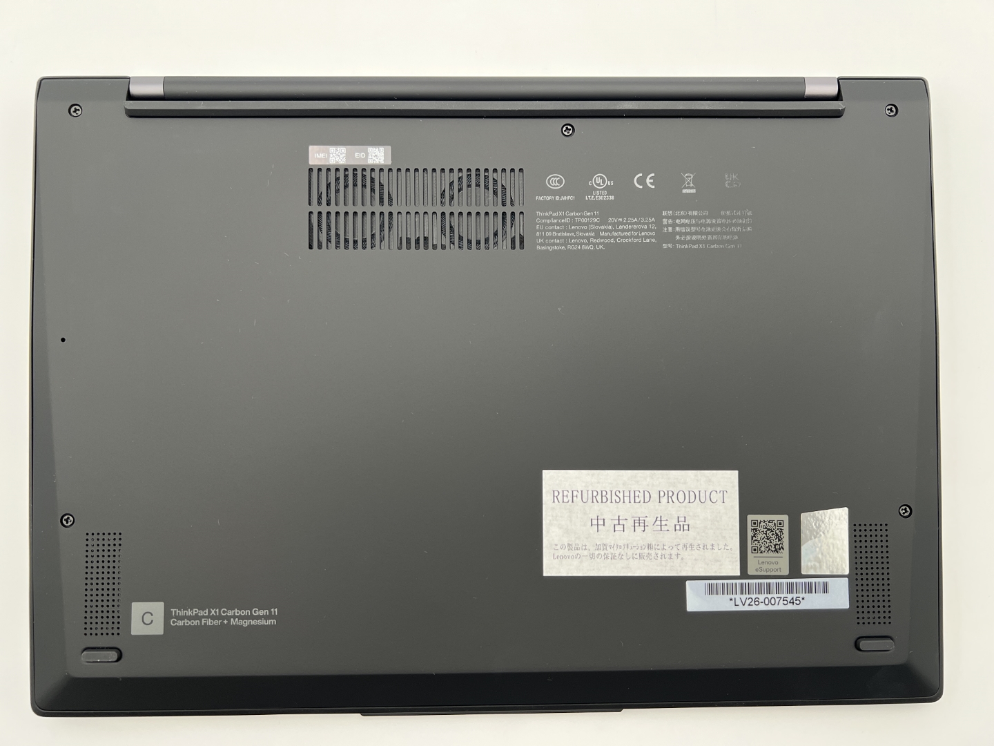 【アウトレット】【メーカー認定整備済品】Lenovo ThinkPad X1 Carbon Gen 11　Core i5-1335U・16GBメモリー・512GB SSD・14.0型 2.2K IPS液晶