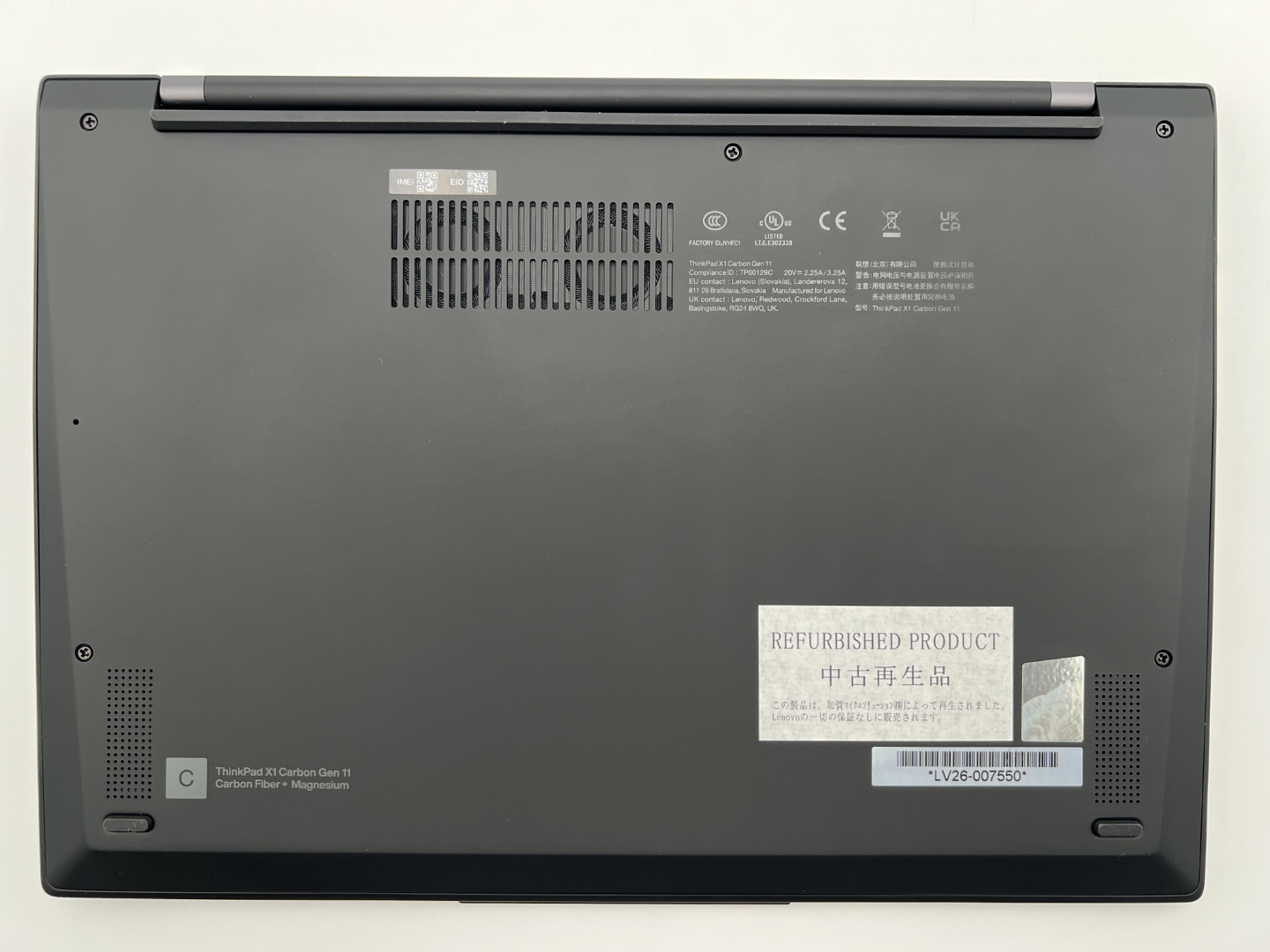 【アウトレット】【メーカー認定整備済品】Lenovo ThinkPad X1 Carbon Gen 11　Core i5-1345U・16GBメモリー・512GB SSD・14.0型 2.2K IPS液晶